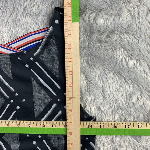 Nike Pro Tank Top Womens Medium Black Dri-Fit Abstract Print Performance Swoosh - Picture 5 of 11